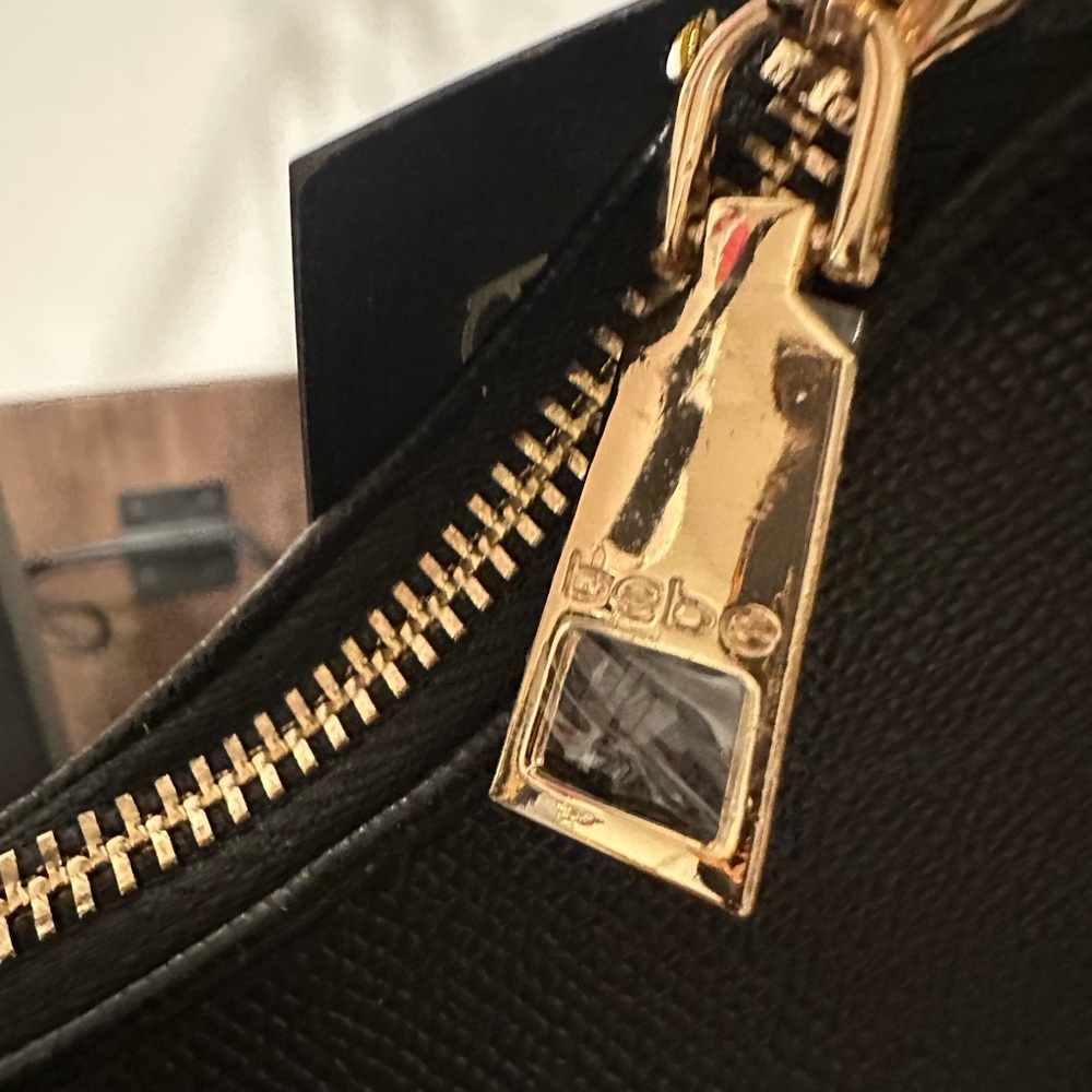 Bebe Black Shoulder Bag/tote with Leopard Scarf Detail - Picture 8 of 12